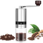 Moulin � caf� manuel, r�glable sur 6 niveaux, moulin � main r�glable avec meule en c�ramique, convient ...