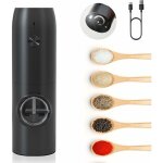Moulin à poivre électrique rechargeable, moulins sel poivre automatique avec lumière led blanche, grossièreté ... Moulin à poivre électrique rechargeable, moulins sel poivre automatique avec lumière led blanche, grossièreté ...