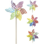 Moulin � vent multicolore 22cm� 55cm