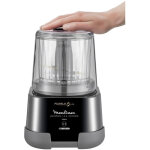 Moulinex ? hachoir �lectrique 1000w dp8108 ? lames en titane powelix life ? 5 fonctions : hacher, �mincer, ...