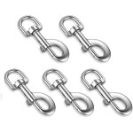 Mousqueton 5pcs - crochets avec emerillon pour collier pour chien - mousquetons alliage de zinc solide ...