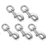 Mousqueton 5pcs - crochets avec emerillon pour collier pour chien - mousquetons alliage de zinc solide ...