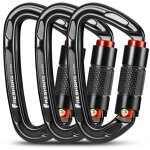 Mousqueton escalade, mousquetons verrouillage automatique, 25kn - 2550kg, certifi� ce?solide, pour alpinisme, ...