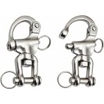 Mousqueton pivotant � emerillon 2 pi�ces manille inox maillons rapides en acier inoxydable 316 mousqueton ...