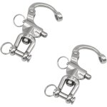 Mousqueton pivotant � emerillon 2 pi�ces manille inox manille pivotante en acier inoxydable mousqueton ...