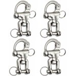 Mousqueton pivotant � emerillon 4 pi�ces manille inox maillons rapides en acier inoxydable 316 mousqueton ...