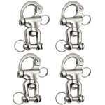 Mousqueton pivotant � emerillon 4 pi�ces manille inox maillons rapides en acier inoxydable 316 mousqueton ...