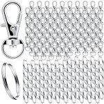 Mousqueton porte clef m�tal 160 pi�ces anneaux porte cl�, attache porte cl�, fermoir mousqueton, mousqueton ...