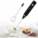 Mousseur  lait, mousseur  caf rechargeable usb fouet lectrique pour caf, latte, cappuccino, chocolat ...