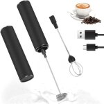 Mousseur � lait �lectrique rechargeable par usb et 2 vitesses pour caf� - latte - cappuccino - mocha ...
