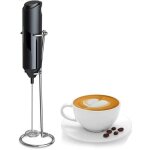 Mousseur � lait avec support, m�langeur de boissons portable pour latte, cappuccino, matcha et chocolat ...