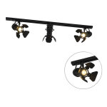 Movie - syst�me sur rail spot luminaire plafond, plafonnier compatible pour led - 3 lumi�re - l 100 cm ...