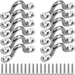 Mowze - 12 pi�ces boucles de pont pour kayaks pontet inox oeil plaques forme � bosse boucle fixe platine ...