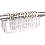 Mowze - 24 pcs plastique rideau de douche anneau rideau c - ring crochet cintre baignoire rideau boucle ...