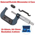 Mowze - 25 - 50 mm mtrique externe / micromtre extrieur, mesure et botier