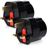 Mowze - 2x adaptateur prise anglaise - mod�le schuko type g - fiche france vers royaume - uni - prise ...