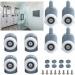 Mowze - lot de 8 roulette porte douche coulissante 25mm galet porte rouleau roulette roue pour cabine ...