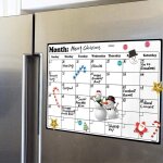 Mowze - calendrier pour le rfrigrateur calendrier tableau blanc magntique avec papier buvard sec pour ...