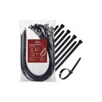 Collier serrage plastique 650mm collier rilsan noir 9mm grand serre - cables lectriques 65cm attache ...
