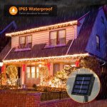 Mowze - maxsure guirlande lumineuse exterieur solaire, 22m 200 led, dcoration luminaire fairy lights ...