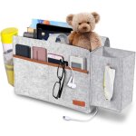 Mowze - poche de lit, sac de rangement de chevet mit botes  mouchoirs pour tlcommande, tablette, cable ...