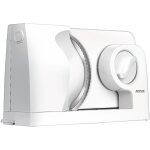 Mpm - mkr - 05 trancheuse de viande pliant, coupe r�glable jusqu'� 15 mm acier inoxydable 150w blanc