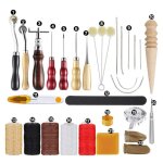 Ensemble d'outils en cuir - 30 pices pour chaussures, sacs, ceintures, couture en cuir