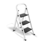 Msv - escabeau 3 marches pliant en acier max 150kg (46x71x105cm)
