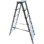 Monmobilierdesign - mtra escabeau double marchepied en aluminium 7 marches