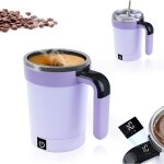 Mug auto m�langeur, 380 ml magn�tique tasse melange automatique �tanche avec affichage lcd de temp�rature, ...