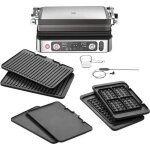 Multigrill 9 cg 9167, gril de gril de contact, gaufriers plats et � capteur de temp�rature, positions ...