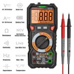 Multimtre automatique numrique trms 6000 points (guide de bornes led), testeur electrique professionnel, ...