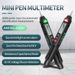 Multimtre numrique a3007, 6 000 points, avec cran lcd, rtroclairage, lampe de poche, arrt automatique, ...