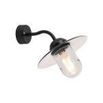 Munich - led applique murale - 1 lumi�re - l 26 cm - noir - rustique - �clairage ext�rieur - garage / ...