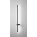 Murale interieur led lampe murale - 80cm noir rotative luminaire design moderne 6000k blanc rglable ...