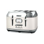 Muse - toaster 1800w 4 tranches reglage et indicateur brunissemlent creme inox ms131sc