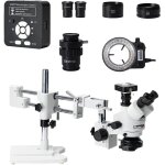 Mustool 3. 5x 7x 45x 90x support  double flche zoom simul microscope stro trinoculaire focal + microscope ...