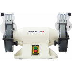 Touret � meuler dia. 200 mm 2950 rpm 900 w 230v arbre 32 mm y compris deux meules mw - tech me20 230v ...