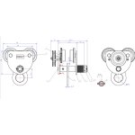 Mw tools - chariot porte - palans 3 t avec entranement par chane hnrkg3t