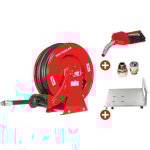 Mw tools - pack enrouleur diesel 10 m  3 / 4 20 bars acier peint avec pistolet, raccord tournant et ...