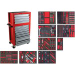 Mw tools - servante d'atelier compl�te avec coffre xl 514 outils mwe512g13