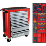 Mw tools - servante d'atelier complte ev basic 53 outils mwe59g
