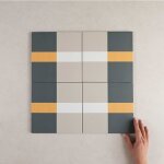 Nais - carrelage imitation carreaux de ciment bauhome 20x20 band cold (1m�) - les carreaux de jean