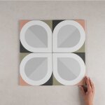 Nais - carrelage imitation carreaux de ciment bauhome 20x20 blatt cold (1m²) - les carreaux de jean Nais - carrelage imitation carreaux de ciment bauhome 20x20 blatt cold (1m²) - les carreaux de jean