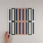 Nais - carrelage imitation carreaux de ciment bauhome 20x20 domino cold (1m�) - les carreaux de jean