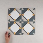 Nais - carrelage imitation carreaux de ciment bauhome 20x20 korolla cold (1m�) - les carreaux de jean ...