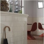 Carrelage mural fa�ence effet artisanal country 20x6. 5cm ivory - brillant / poli - bo�te de 0. 50 m2 ...