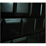 Carrelage mural fa�ence effet carreau metro metro 20x10 cm noir - mat - bo�te de 1 m2