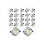 Naizy - led encastrables plat 3w 230v luminaire spot plafond encastr� aluminium mini - 20x3w blanc chaud ...