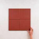 Nanda tiles - carrelage imitation carreaux de ciment kompas 20x20cm (0, 52m2) rosset red - les carreaux ...